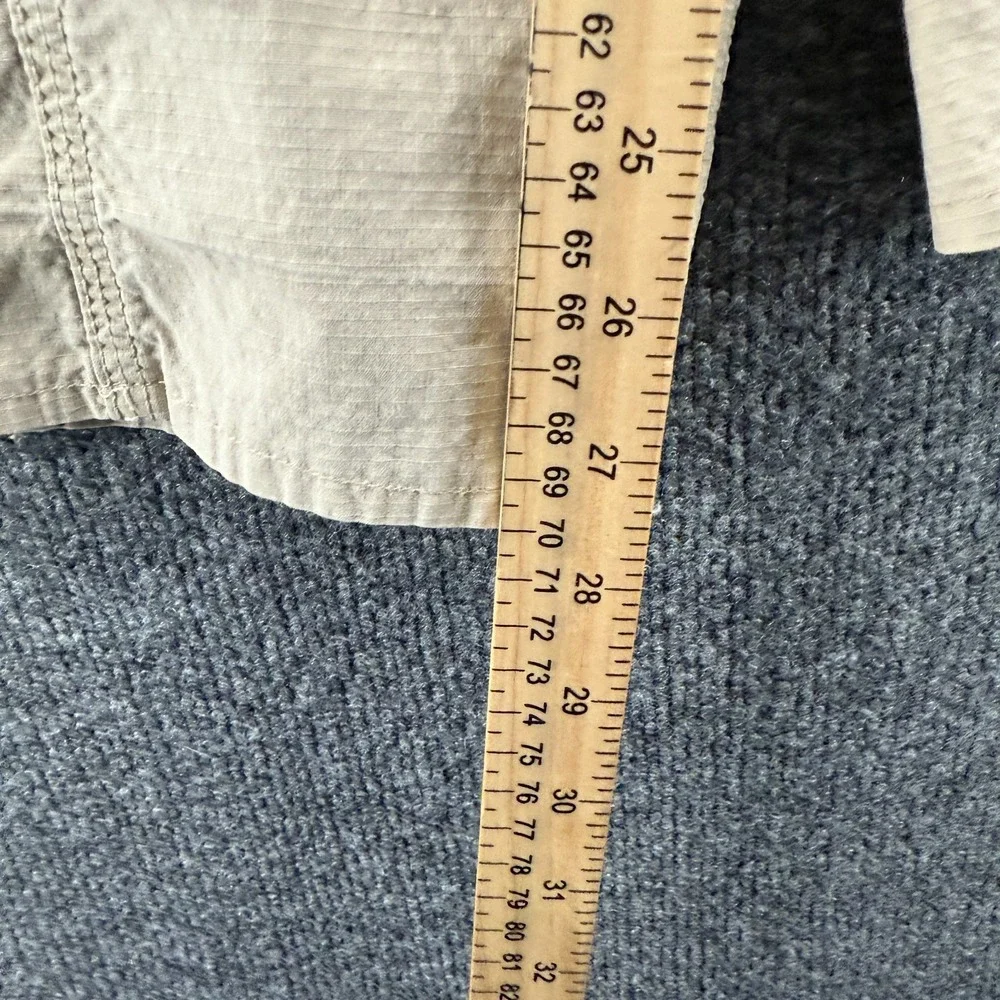 Eddie Bauer Womens Pants Petite 14 Cream Vashon Fit‎ Cargo Straight Crop Hiking